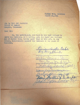 Declaration to A. Cano de Castillo, August 29, 1951, folder TM-26-2, AHSRE.
