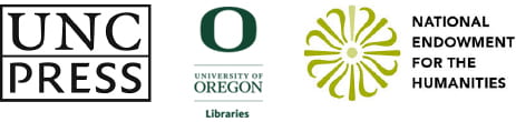 UNC Press, UO Libraries and National Endowment for the Humanities Logos